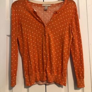 Orange & Polka Dot Cardigan